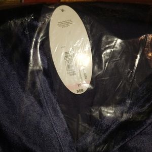 NWT Boutique+ blue velour wrap dress 1X